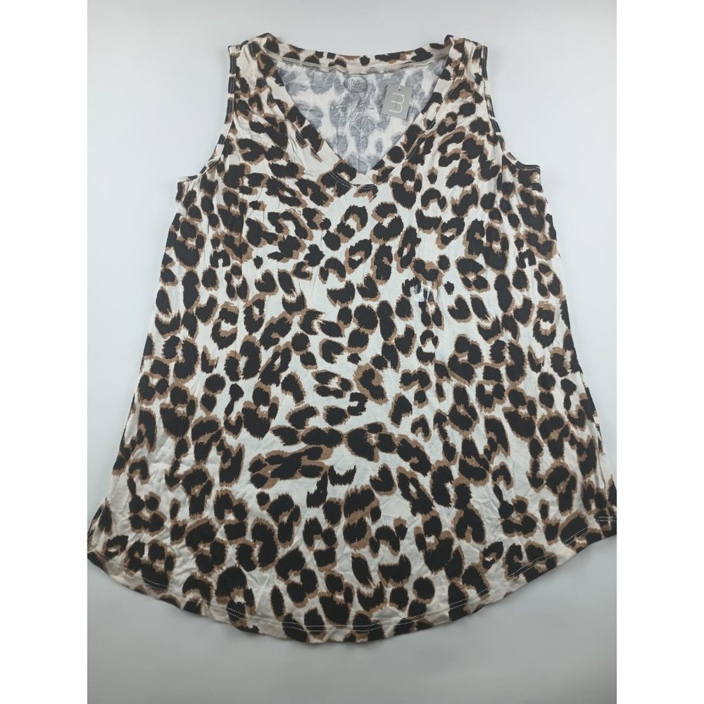 Maurices Cheetah Print Sleeveless Blouse Women's Large NWT